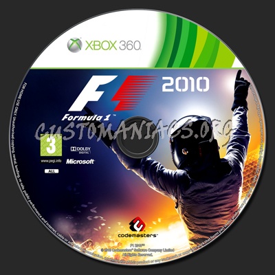 F1 2010 dvd label