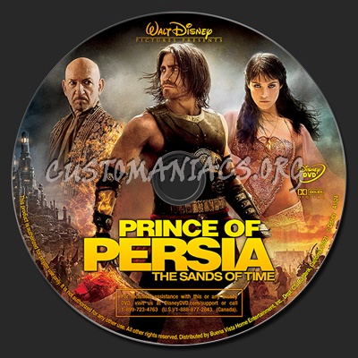 Prince of Persia: The Sands of Time dvd label