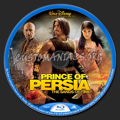 Prince of Persia: The Sands of Time blu-ray label