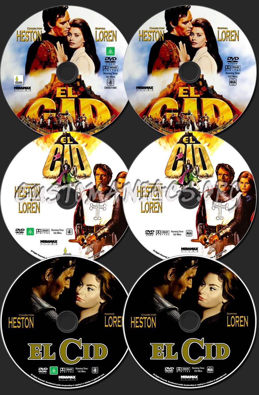 El Cid dvd label