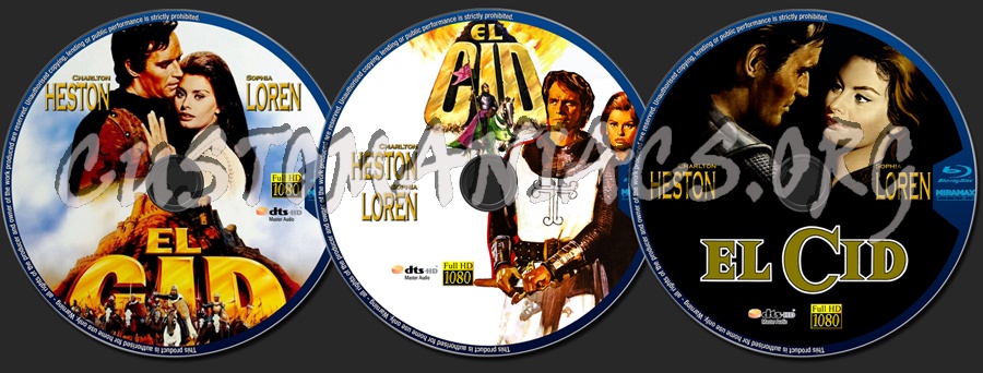 El Cid blu-ray label