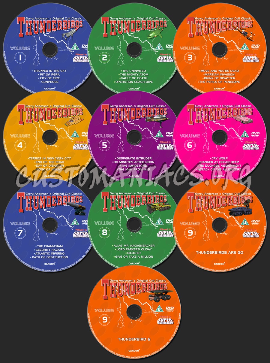 Thunderbirds - Complete Series and Movies dvd label