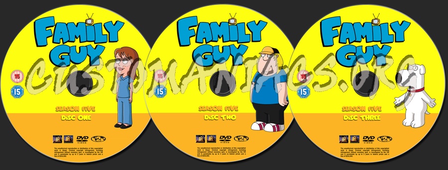 Family Guy - season five dvd label