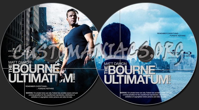 The Bourne Ultimatum blu-ray label