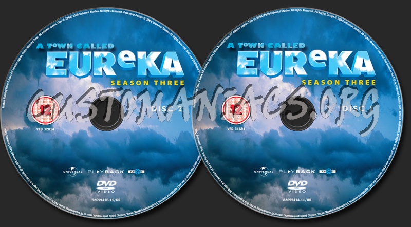 Eureka Season 3.0 dvd label