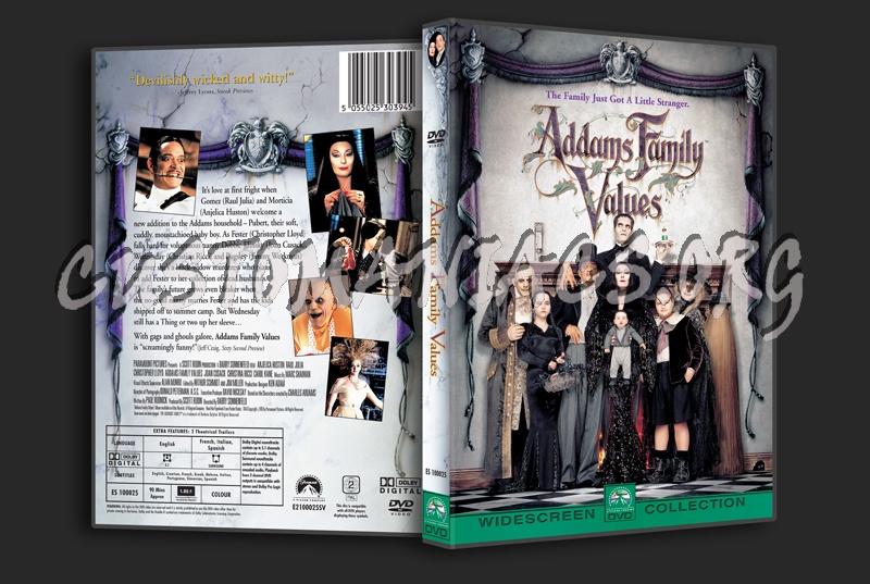 Addams Family Values dvd cover