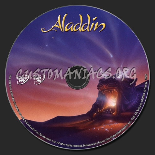 Aladdin dvd label