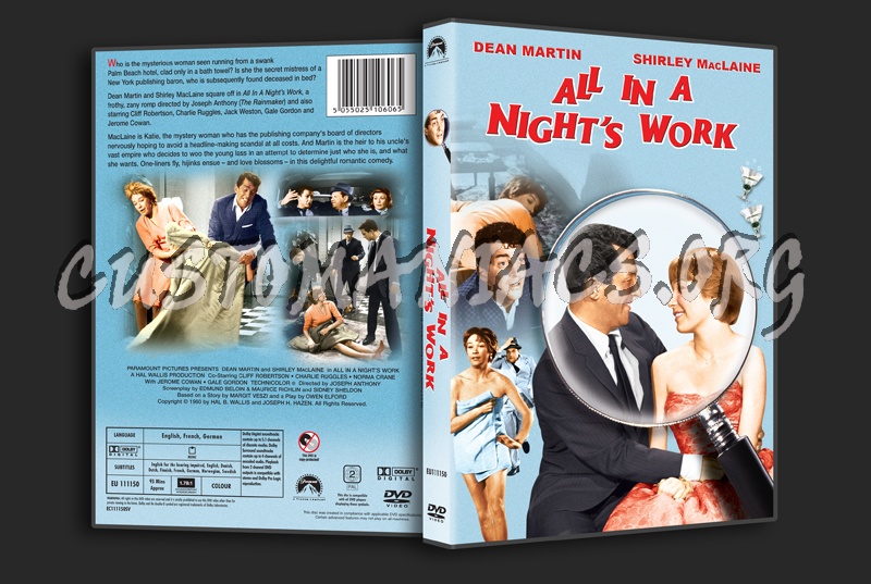 All in a Night's Work dvd cover