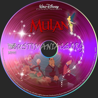 Mulan dvd label