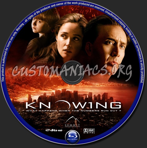 Knowing blu-ray label