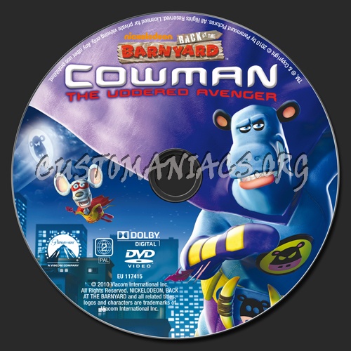 Back at the Barnyard: Cowman the Uddered Avenger dvd label