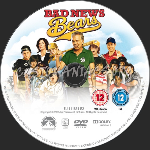 Bad News Bears dvd label