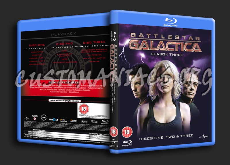 Battlestar Galactica Season 3 blu-ray cover