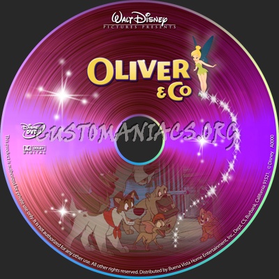 Oliver and Company dvd label