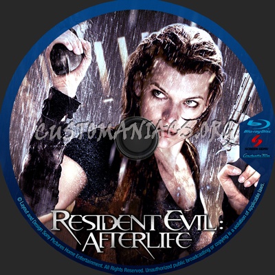 Resident Evil - Afterlife -3D blu-ray label