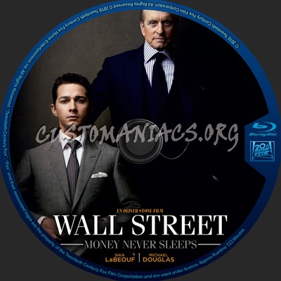 Wall Street - Money Never Sleeps blu-ray label