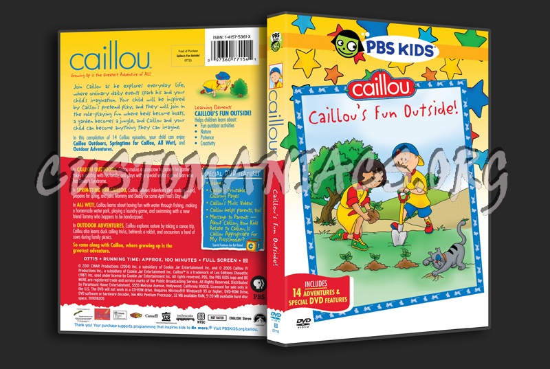 Caillou's Fun Outside dvd cover