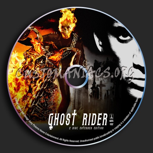 Ghost Rider 2 Disc Extended Edition dvd label
