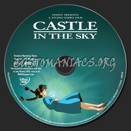 Castle in the Sky dvd label