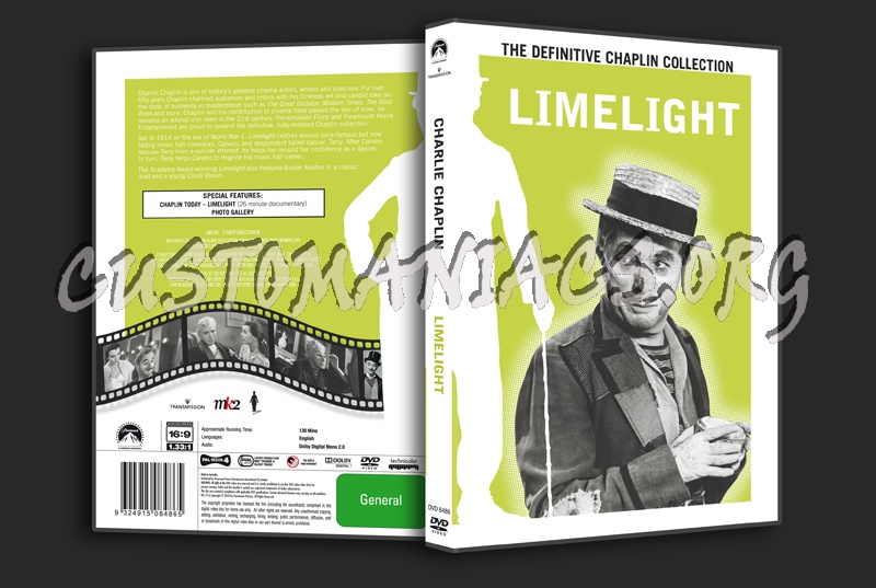 Charlie Chaplin: Limelight dvd cover