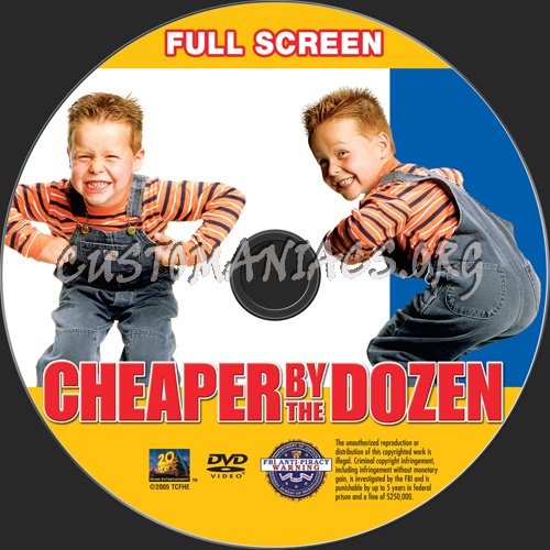 Cheaper by the Dozen dvd label