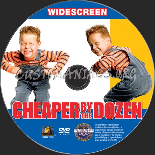 Cheaper by the Dozen dvd label