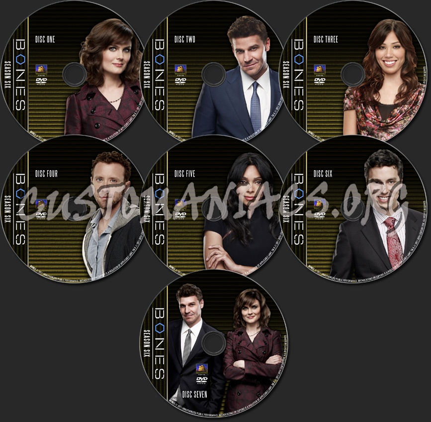 Bones - TV Collection Season Six dvd label