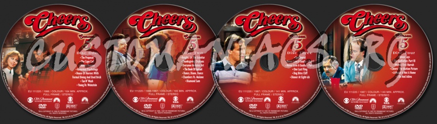 Cheers Season 5 dvd label