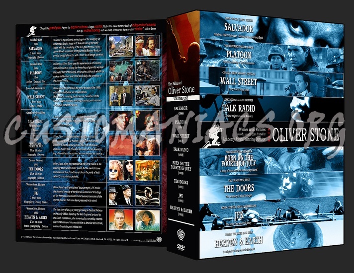 The Films of Oliver Stone dvd cover