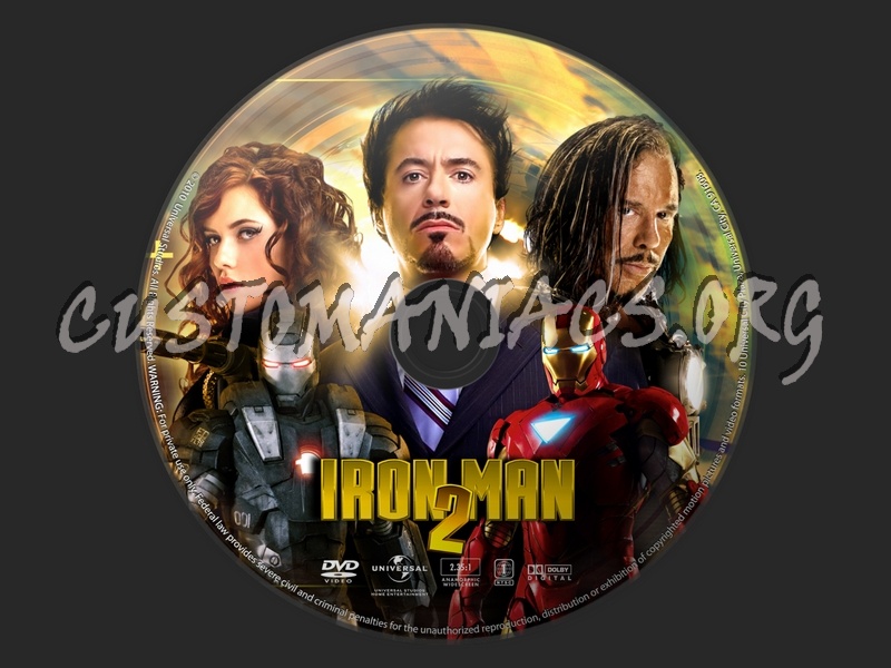 Iron Man 2 dvd label