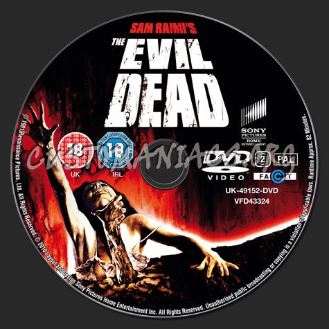 The Evil Dead dvd label