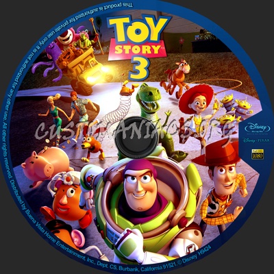 Toy Story 3 blu-ray label