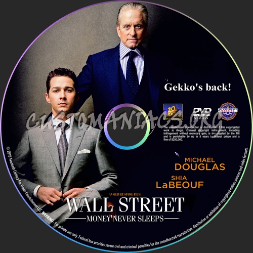 Wall Street: Money Never Sleeps dvd label