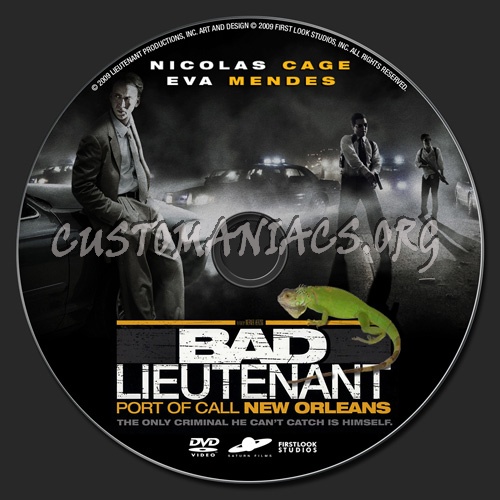 Bad Lieutenant: Port Of Call New Orleans dvd label