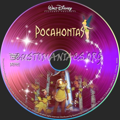 Pocahontas dvd label