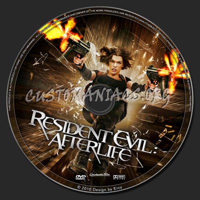 Resident Evil:Afterlife dvd label