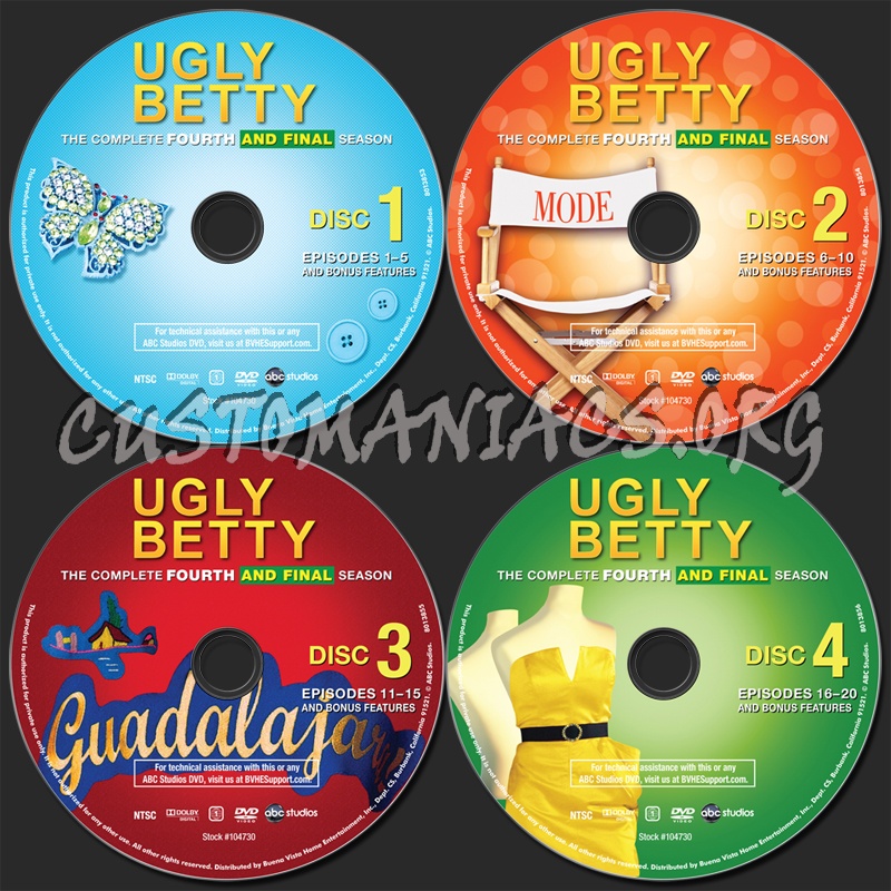 Ugly Betty Season 4 dvd label