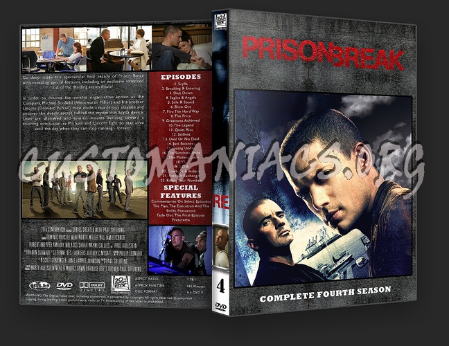 Prison Break Complete Season 1-4 & Movie dvd cover