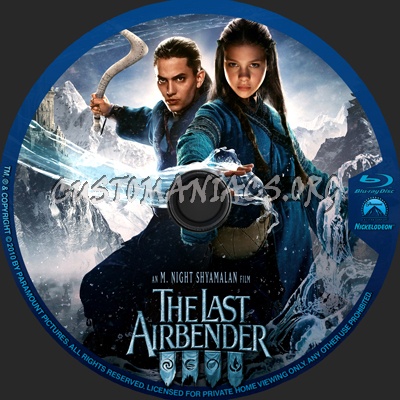 The Last Airbender blu-ray label