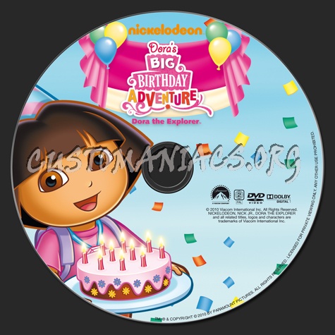 Dora the Explorer: Dora's Big Birthday Adventure dvd label - DVD Covers ...