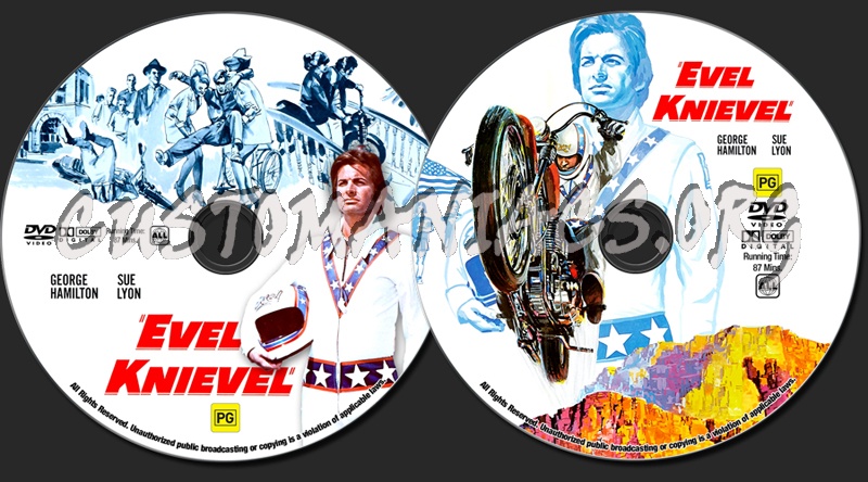 Evel Knievel dvd label