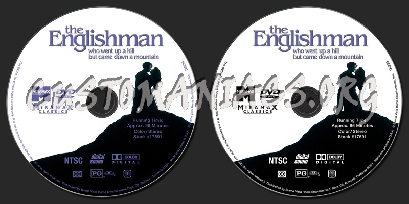 The Englishman Who Went Up A Hill But Came Down A Mountain dvd label