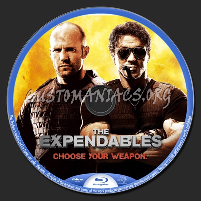 The Expendables blu-ray label