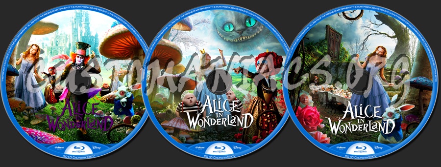 Alice In Wonderland blu-ray label