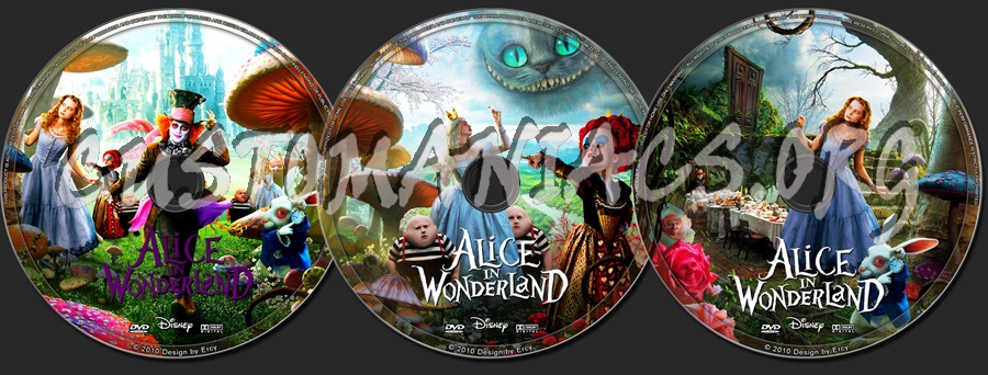 Alice In Wonderland dvd label