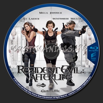 Resident Evil: Afterlife blu-ray label