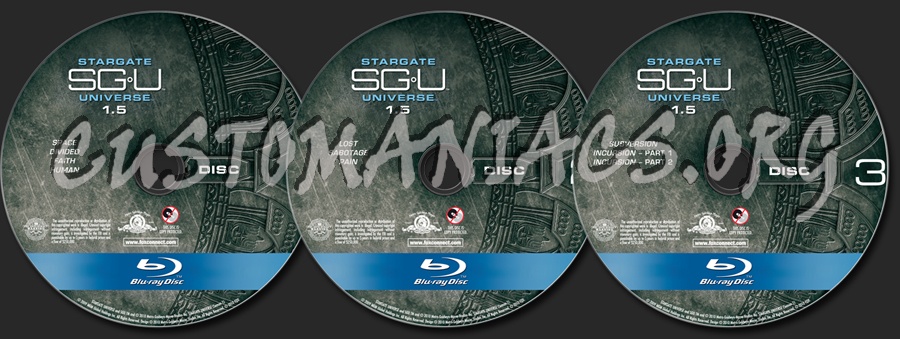 Stargate Universe Season 1.5 blu-ray label