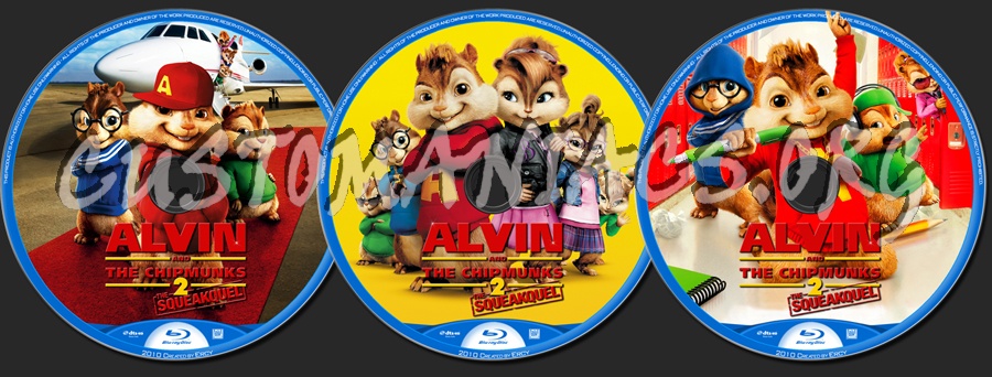 Alvin And The Chipmunks:The Squeakquel blu-ray label