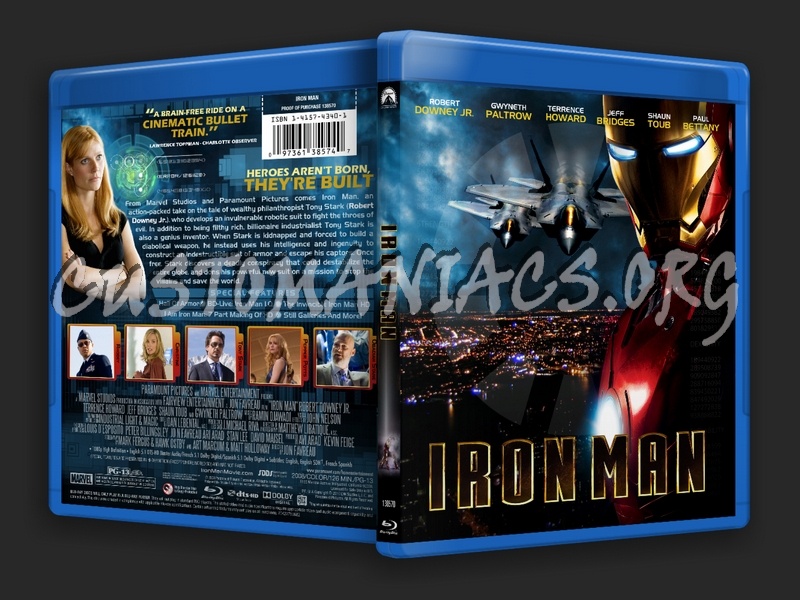 Iron Man blu-ray cover