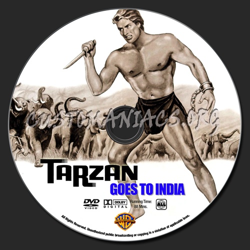 Tarzan Goes To India dvd label